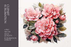 Floral bouquet watercolor clipart sublimation Product Image 1
