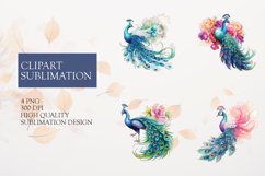 Cute peacock cartoon clipart design Product Image 1