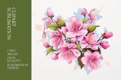 Spring flower watercolor clipart sublimation Product Image 1