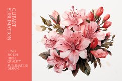 Floral bouquet watercolor clipart sublimation Product Image 1