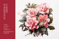Floral bouquet watercolor clipart sublimation Product Image 1