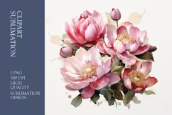 Watercolor Floral Bouquet Clipart Sublimation Product Image 1