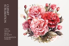 Floral bouquet watercolor clipart sublimation Product Image 1
