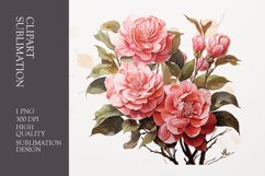 Floral bouquet watercolor clipart sublimation Product Image 1