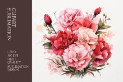 Floral bouquet watercolor clipart sublimation Product Image 1