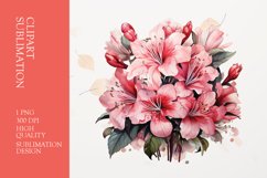 Floral bouquet watercolor clipart sublimation Product Image 1