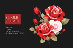 Red Roses Clipart, Red Rose Png, Floral Arrangement Product Image 1