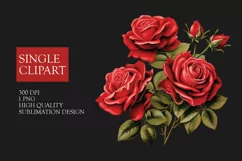 Red Roses Clipart, Red Rose Png, Floral Arrangement Product Image 1