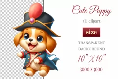 Cute and funny cartoon puppy clipart. Perfect for children's projects, web design, and book illustrations. Create a joyful mood with this adorable character