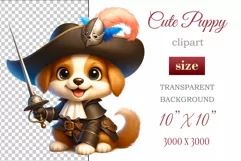 Cute and funny cartoon puppy clipart. Perfect for children's projects, web design, and book illustrations. Create a joyful mood with this adorable character