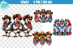 Patriotic chicken Sublimation | ClipArt Product Image 1