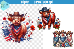 Patriotic animals Sublimation | ClipArt Product Image 1