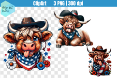 Patriotic cow Sublimation | ClipArt Product Image 1
