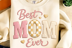Mother's Day PNG, Crochet MAMA PNG, Faux Yarn Mama Bow PNG Product Image 5