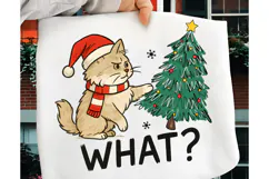 Funny Cat Christmas Tree PNG, Funny Christmas PNG, Christmas Product Image 2