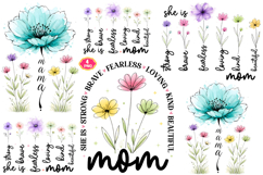 Mother's Day PNG, She is Mom PNG, Boho Mama Floral PNG, Mama Product Image 2