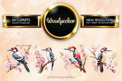 Woodpecker Clipart 04 variations Product Image 1