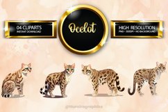 Ocelot Clipart 04 variations Product Image 1