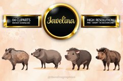 Javelina Clipart 04 variations Product Image 1