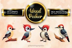 Woodpecker Clipart 04 variations Product Image 1
