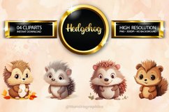 Hedgehog Clipart 04 variations Product Image 1