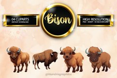 Bison Clipart 04 variations Product Image 1