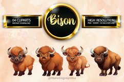 Bison Clipart 04 variations Product Image 1