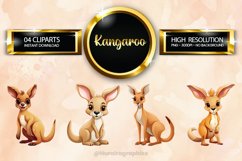 Kangaroo Clipart 04 variations Product Image 1