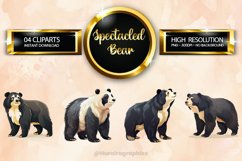 Spectacled Bear Clipart 04 variations Product Image 1