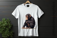 Chimpanzee Clipart 04 variations Product Image 2