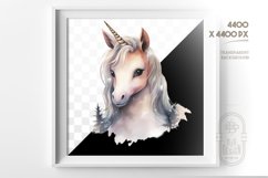 Unicor Portrait | Watercolor Clipart in PNG Format Product Image 2