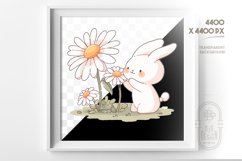 Bunny and Dundelion Drawing | Clipart Product Image 2