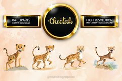 Cheetah Clipart 04 variations Product Image 1