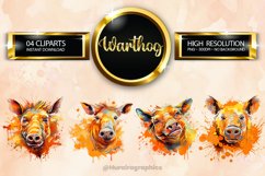 Warthog Clipart 04 variations Product Image 1