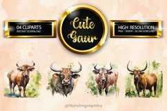 Gaur Clipart 04 variations Product Image 1