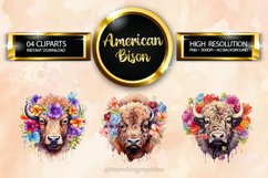 American Bison Clipart 03 variations Product Image 1