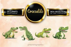 Crocodile Clipart 04 variations Product Image 1