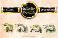 Saltwater Crocodile Clipart 04 variations Product Image 1