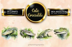 Crocodile Clipart 04 variations Product Image 1