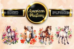 American Mustang Clipart 04 variations Product Image 1