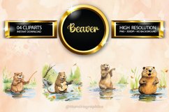 Beaver Clipart 04 variations Product Image 1