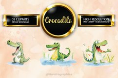 Crocodile Clipart 03 variations Product Image 1