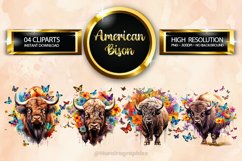 American Bison Clipart 04 variations Product Image 1