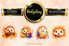 Hedgehog Clipart 04 variations Product Image 1
