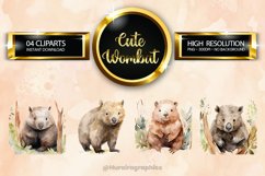 Wombat Clipart 04 variations Product Image 1
