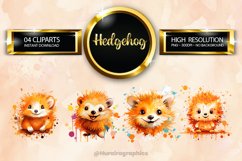 Hedgehog Clipart 04 variations Product Image 1