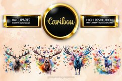 Caribou Clipart 04 variations Product Image 1