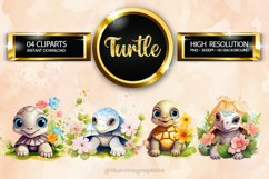 Turtle Clipart 04 variations Product Image 1
