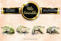 Nile Crocodile Clipart 04 variations Product Image 1