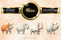 Rhino Clipart 04 variations Product Image 1